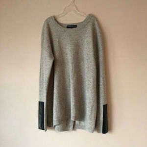 Generation Love—Split Back Sweater w Leather Cuffs